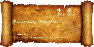 Kalocsay Veszta névjegykártya
